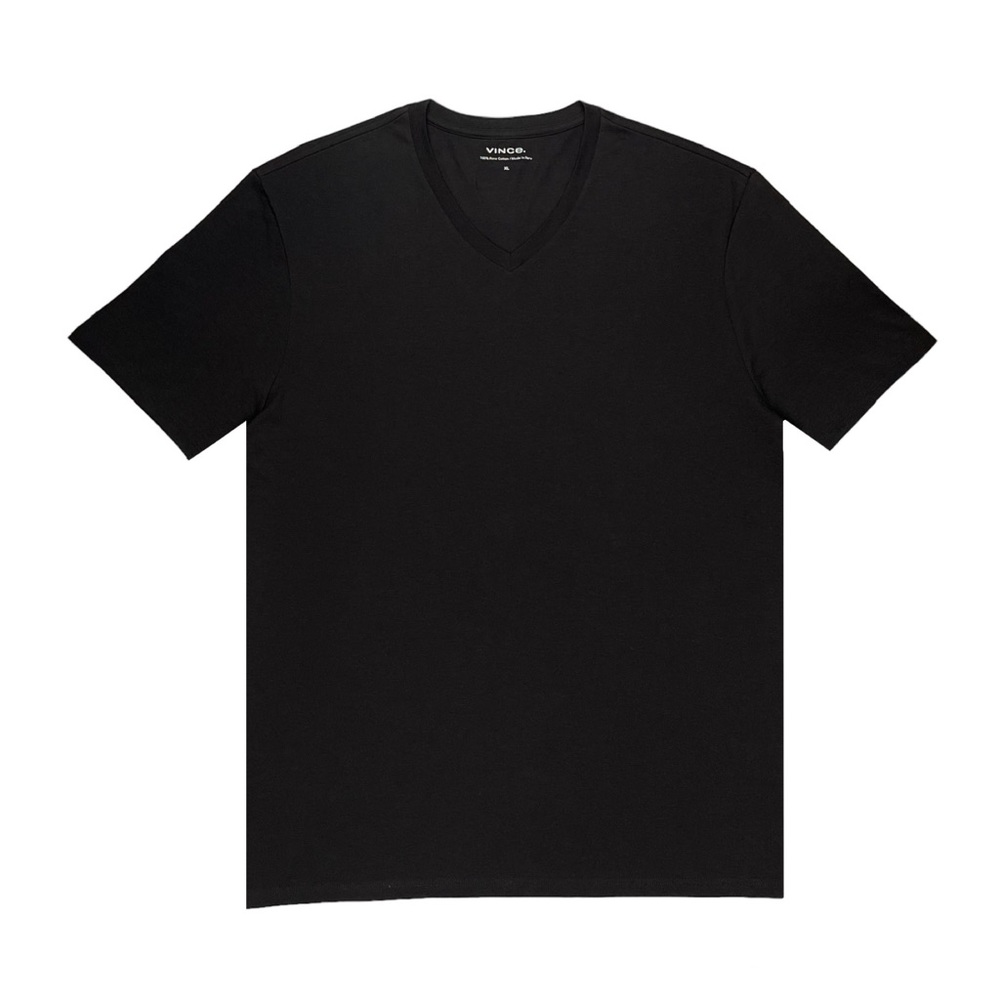 VINCE Men's Pima Cotton V-Neck Short Sleeve Tee